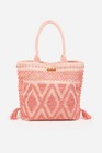 Brakeburn Beach Bag Tote Shopper Shoulder Handbag Textured Pink NEW