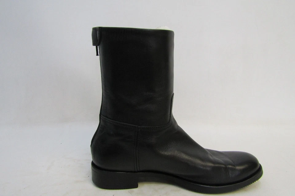 Botas botín de moda Gravati para mujer talla 5 M de cuero negro con cremallera al tobillo Foto 4 de 4