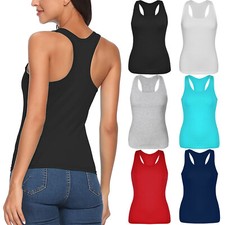 Women Camisole With Shelf Bra Adjustable Strap Cami Sleeveless Racerback Workout