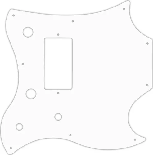 WD Custom Pickguard For Gibson 2011 SG Style Melody Maker #04 White/Black/White