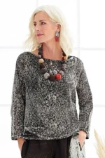 NWT CYNTHIA ASHBY BOXY FIT 100% COTTON DARVA TOP SIZE XL MADE IN USA