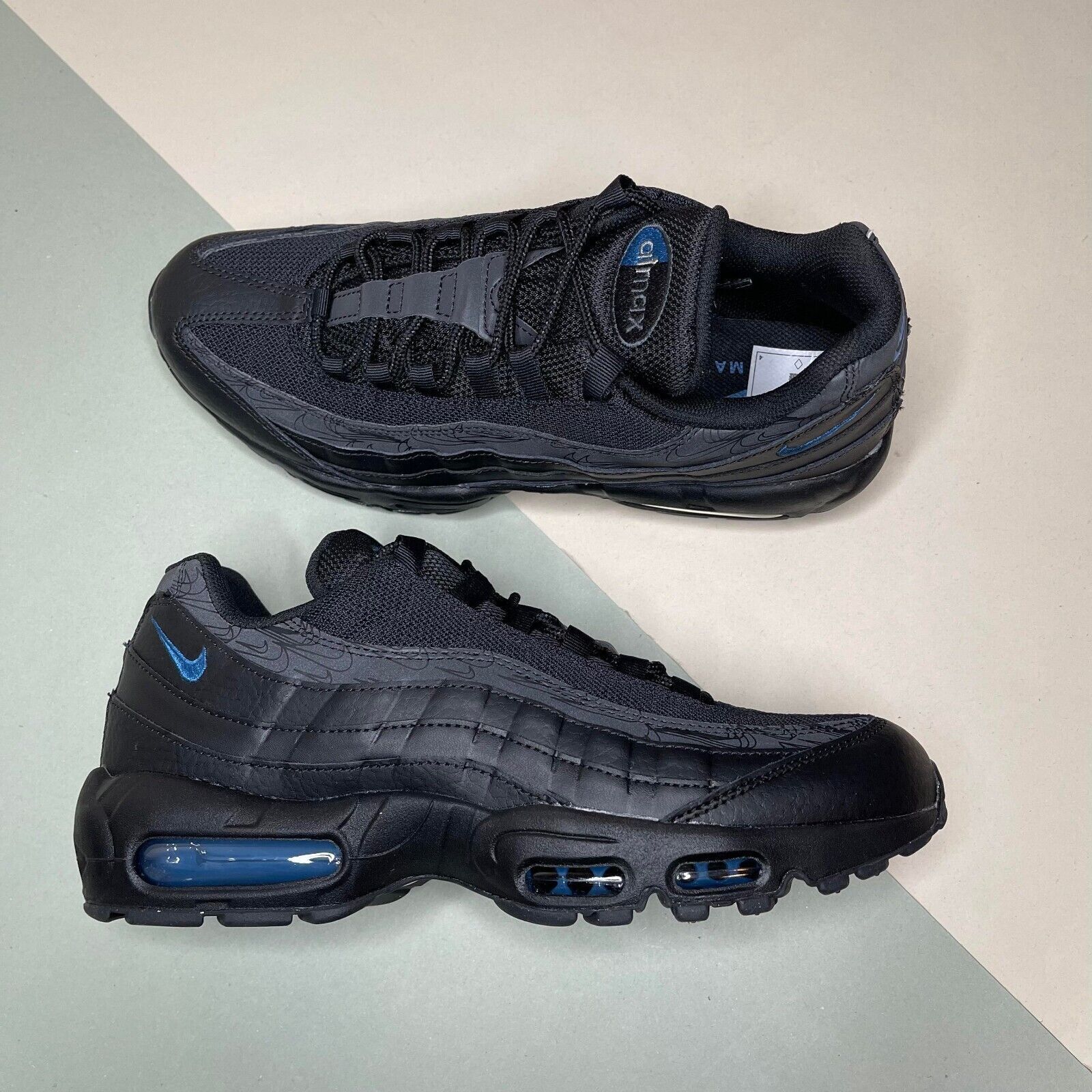 balans dubbellaag Vuilnisbak Nike Air Max 95 Black Reflective Men's Trainers Shoes Sneakers DZ4511 001  NEW | eBay