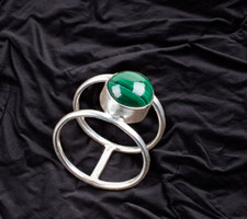 Malachite Gemstone Handmade 925 Sterling Silver Jewelry Gifts Ring Gift For