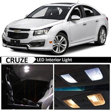 Fits 2015-2018 Chevy Cruze White Interior LED Lights Replacement Package Kit