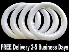 Good Year Tire Style 15 Rim 3 Wide Whitewalls Portawall Tyre Trim 22 Set Of 4