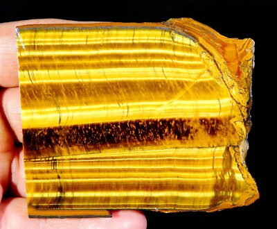 284 CT 5X60X74 mm NATURAL GOLDEN FIRE TIGER'S EYE ROUGH SLAB GEMSTONE RGC-19