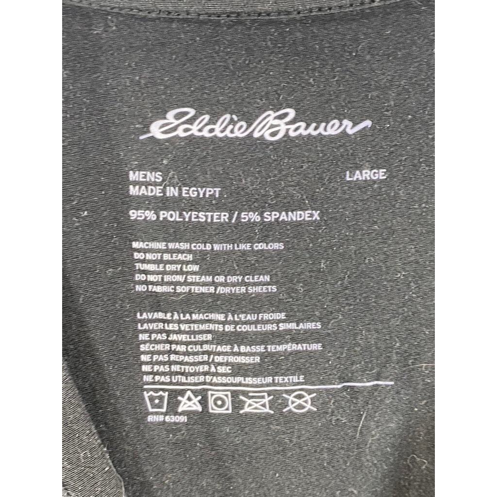 EDDIE BAUER Men's Black Solid Basic Crewneck Shor… - image 9