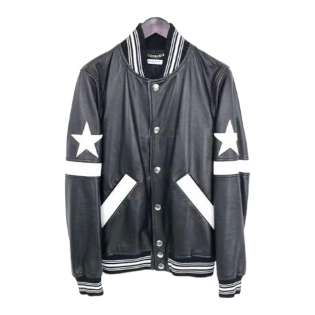 ジバンシィ 17SS スターパッチ 羊革 ラムスキン レザー ボンバージャケット ジバンシィ 17SS スターパッチ 羊革 ラムスキン レザー ボンバー