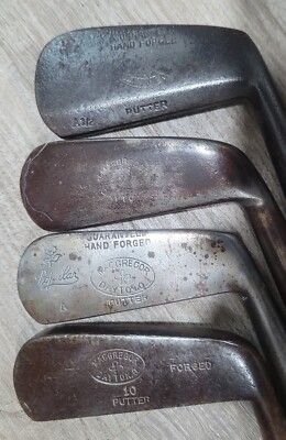 Putter Vintage Lourd Décalé Severe Off-set - Tige En Bois - Droitier - Ancien Modèle Collection