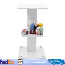 ABS Beauty Salon Machine Stand Rolling Cart, Beauty SPA Trolley Holder White US