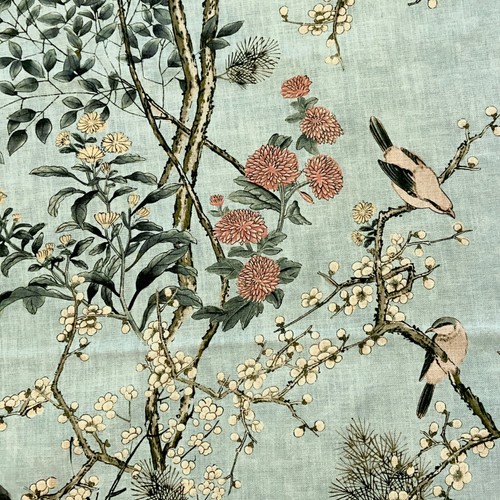Thibaut Katsura Fabric Mist Colorway 2.6 Yards 2022 Printed in England Flowers - Picture 11 of 12