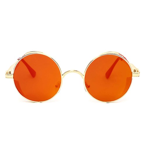 Vintage runde Sonnenbrille Metallgestell klassische Retro Brille 90er Jahre Brille UV400 - Bild 18 von 19