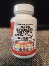 Clean Nutraceuticals Fisetin + Resveratrol Quercetin 60 Caps Exp 10/2025