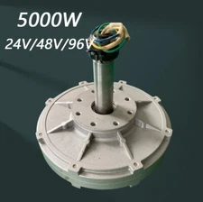5KW Low RPM 300rpm 24V/48V/96V Coreless Maglev Permanent Magnet Wind Generator