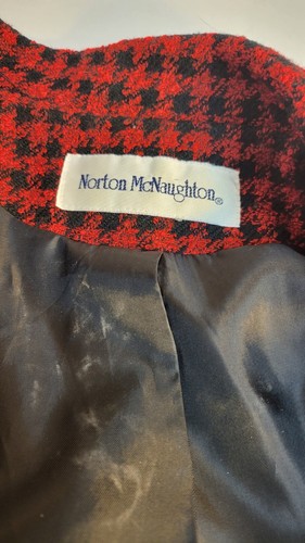 Black and Red houndstooth/checked Jacket and high heels set - Picture 8 of 12