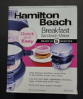 Hamilton Beach Breakfast Sandwich Maker - Silver 25475W NEW