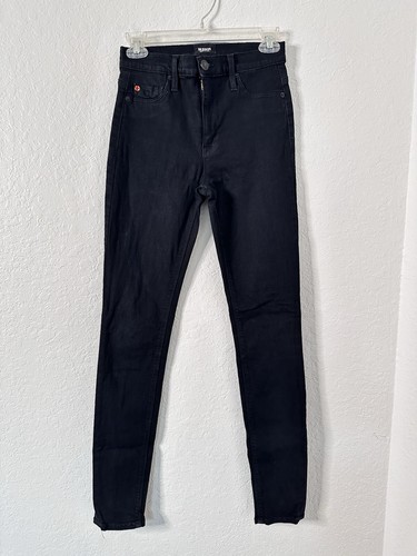 Hudson Women's Denim Barbara Super Skinny Stretch Black High Rise Jean size 26