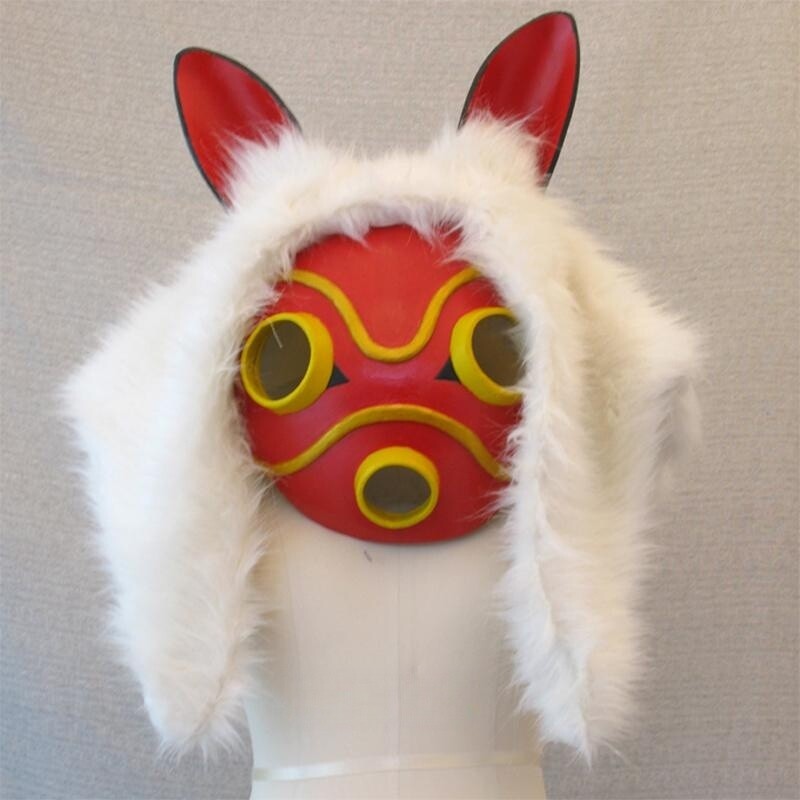 Popular Princesa Japonesa Mononoke Máscara Cosplay Máscaras Cos Accesorios Talla Única
