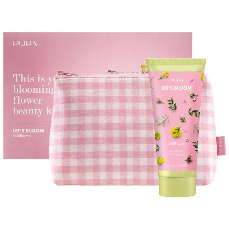 Pupa Let's Bloom Wild Flowers set donna gel doccia profumato 200ml + pochette
