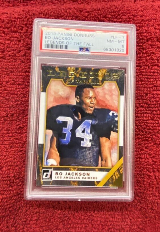 2019 Donruss Legends Of The Fall #LF7 Bo Jackson Raiders PSA 8 NM-MT