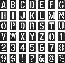 Letter Stencils 3 Inch Stencils Letters and Numbers for Spray Painting, Reusable