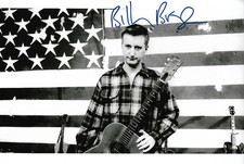 Billy Bragg autograph signed 20x30 cm picture B/W