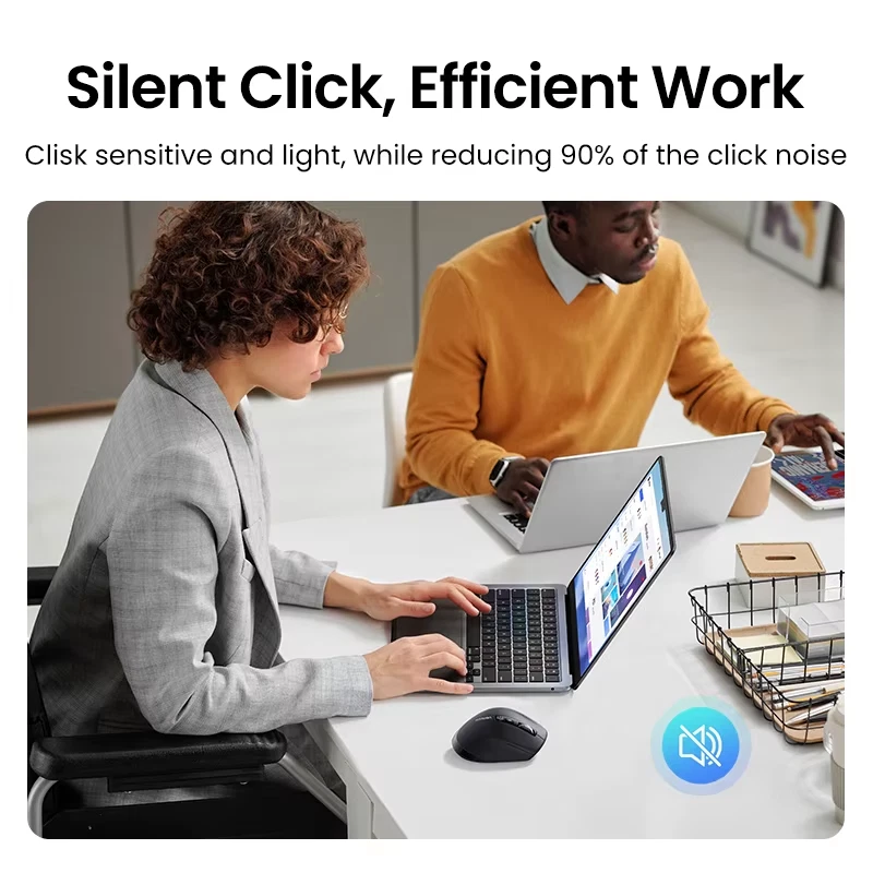 UGREEN Hyper-Fast Scroll Wireless Mouse Bluetooth 5.4 2.4 GHz 5000 DPI Ergonomic - Image 4 of 4