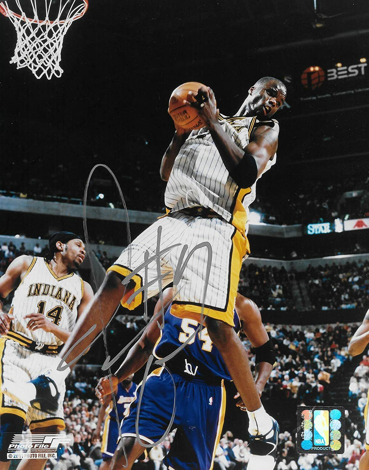 Jermaine Washington Mall O'Neal autographed Indiana photo basketball Popular brand 8x10 Pacers