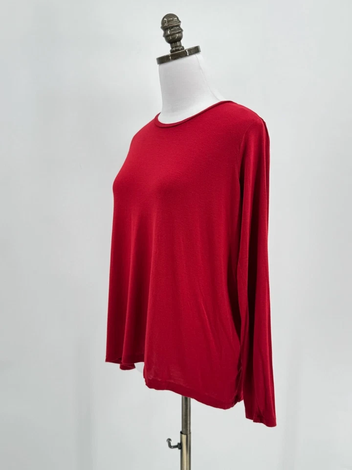 Camiseta Majestic Filatures Mujer Roja Extrafina Superlavada Suave De Lujo Talla 4/L Foto 2 de 4