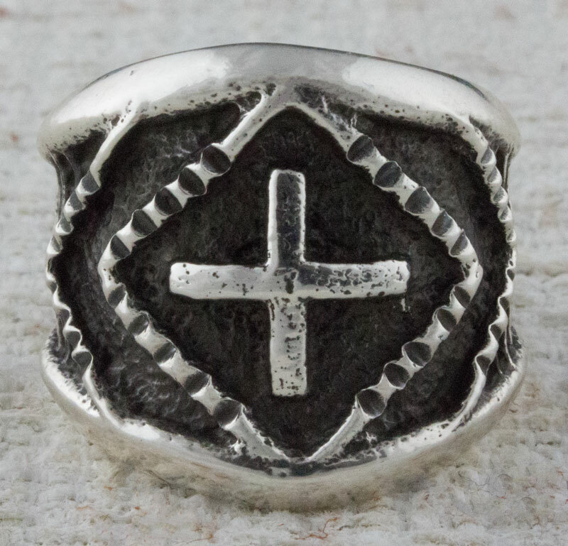 アクセサリー STANFORD YAZZIE silver tufa cast ring 11 - Tufa Stone Cast Sterling Silver Ring By Navajo Artist