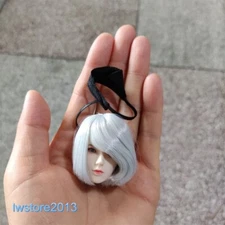 US 1/6 2B Girl Pale Head Sculpt Carved For 12" Female PH TBL Action Figure Body