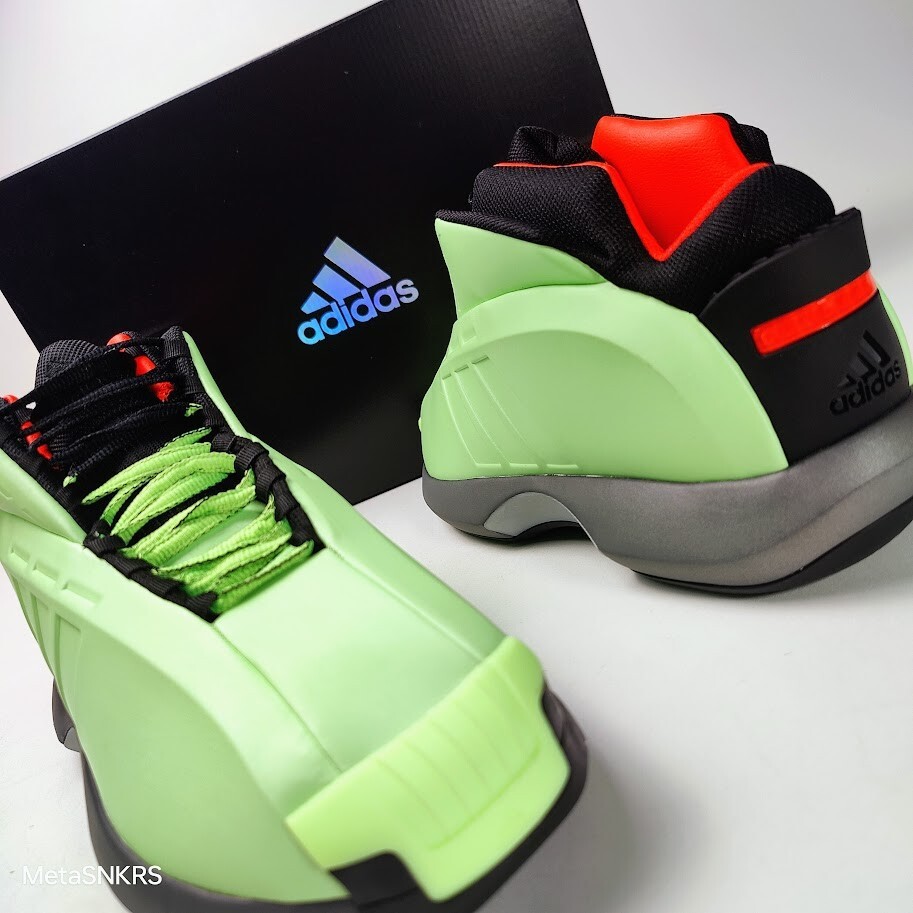 Adidas -US 10 Men's -Green Silver Black Orange- Retro Crazy