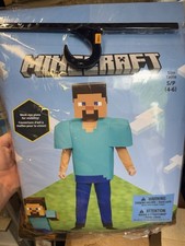 Minecraft Steve Classic Costume Kids Youth Small 4-6 Halloween Costume Mask