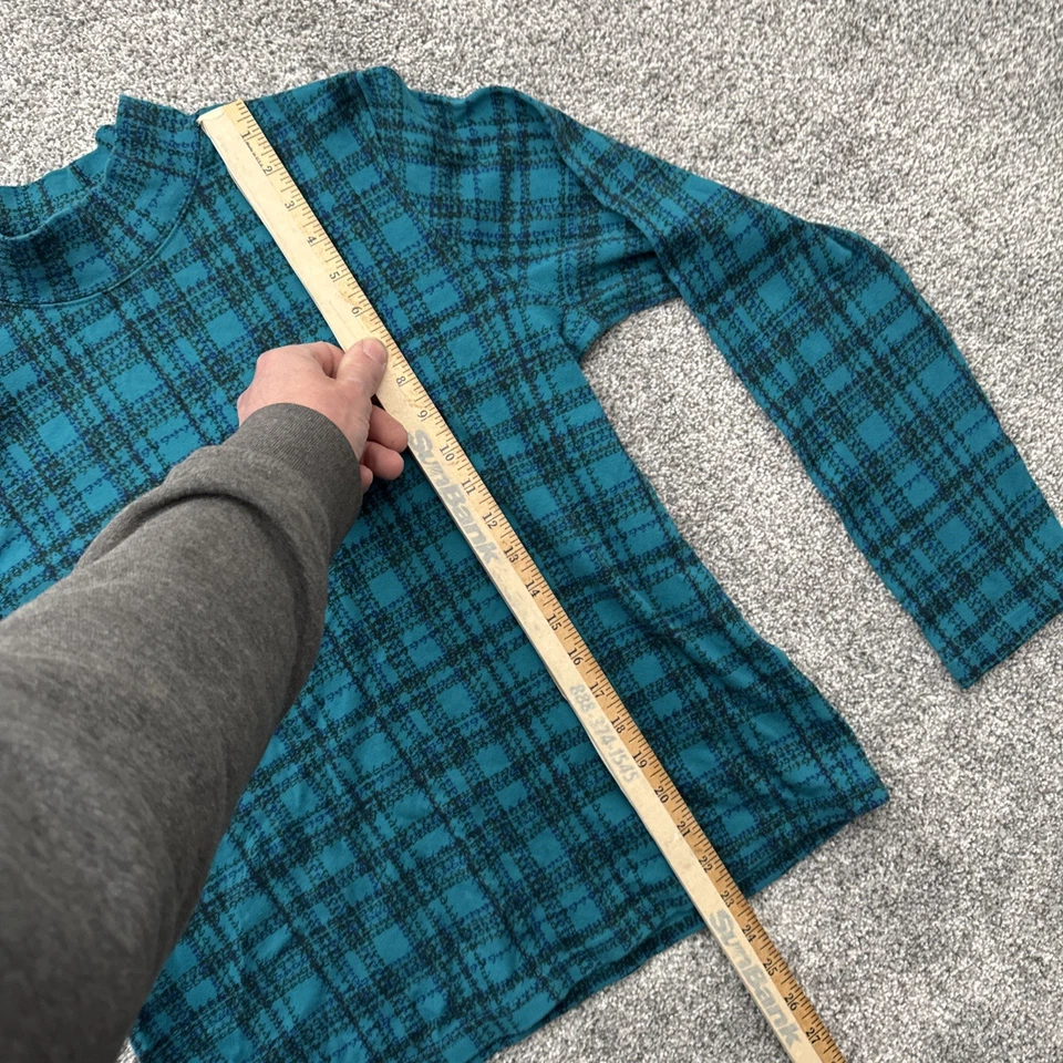 Camisa De Colección Años 90 Cuello Alto Para Mujer Mediana Grunge Preppy Cuadros Minimalista Twee Foto 2 de 4