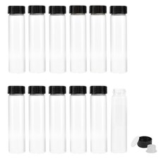 40ml Clear Glass Vials with Screw Caps and Plastic Stoppers, Small Liquid Sam...