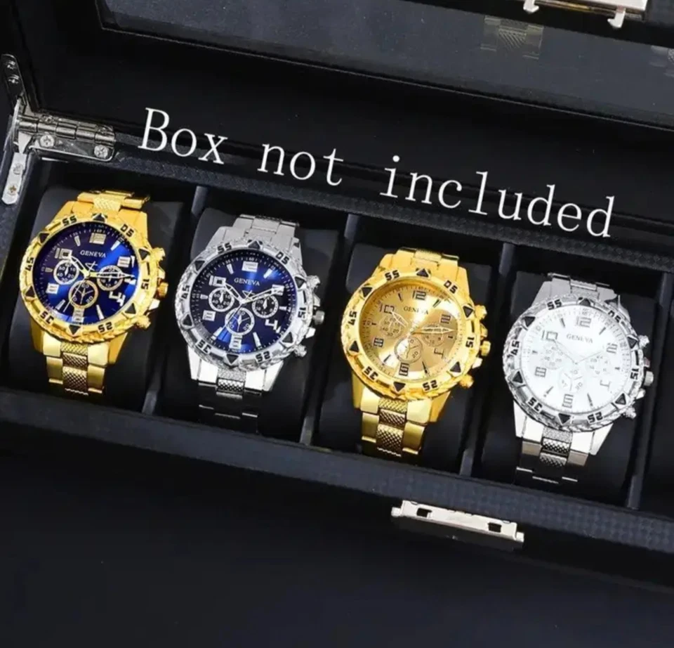 8 Piezas/Juego Relojes Hombre con Movimiento Cuarzo, Clásico Redondo MLA-T0004C Foto 3 de 4