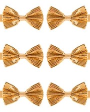 Sequin Bow Ties for Men - Pre-tied Adjustable Length Bowtie, Many Colors 6 Gold