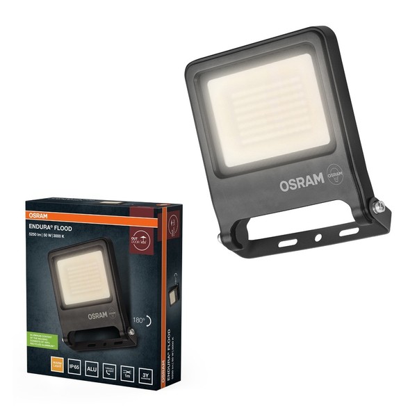 Osram LED Fluter Strahler Endura Flood Dunkelgrau IP65 50W 5250Lm Warmweiß 3000K-image