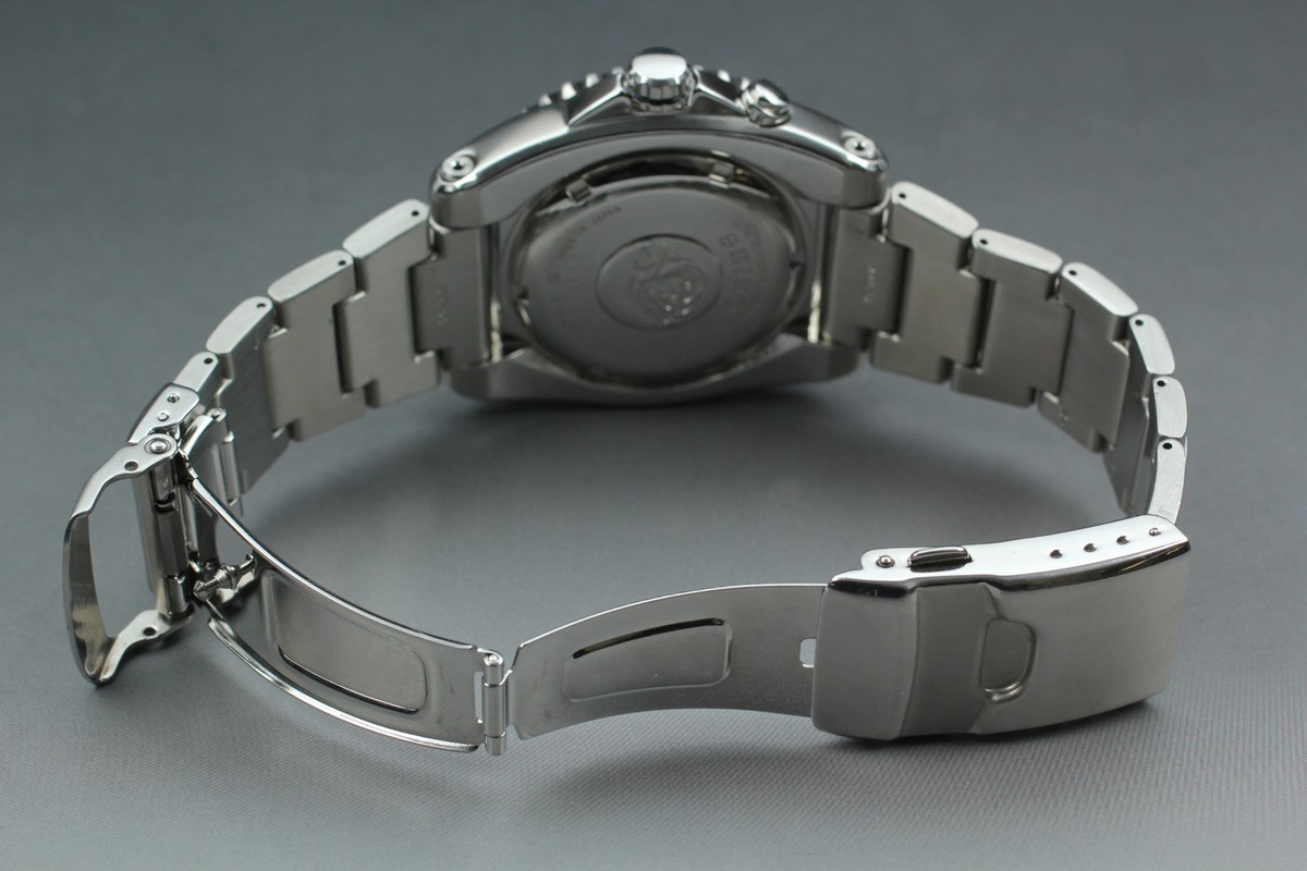 時計 SEIKO KINETIC SCUBA 5M62-0BL0 Near MINT] SEIKO Kinetic SCUBA 5M62-0BL0 Black Dial QZ Men's