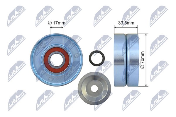 Spannrolle Keilrippenriemen NTY RNK-NS-052 Metall FüR Nissan Navara NP300 D40 3-image