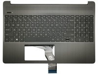 Original Hp 15S-FQ Cover Handauflage Tastatur Us International Silber L63576-B31