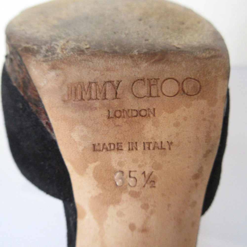 Jimmy Choo Python Pattern Heel Ankle Strap Pumps … - image 10