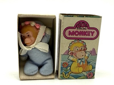 Vintage Baby William Bean Mini Matchbox Puppe DARLING ZOO MONKEY NEU IM KARTON GH