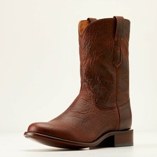 Bota Western Ariat Hecha en Banco Clanton Cool Negra Bisonte Para Hombre 10.5 D (10044799)