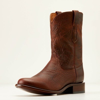Ariat Bench Made Clanton Western Boot Saddle Brown Bison Men's 7.5 D (10044800)