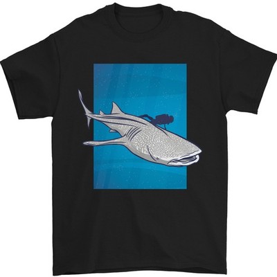 Ein Wal Shark Und Scuba Diver Herren 100% Baumwoll