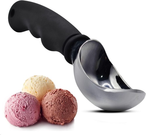 Heavy Duty Ice Cream Scoop Stainless Steel Icecream Scooper with Non Slip Rubber - Picture 3 of 10