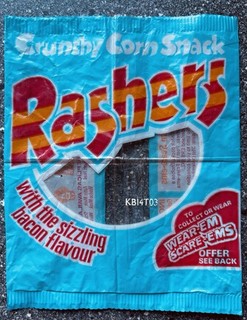 Vintage Tudor Rashers Crisp Packet from 1977
