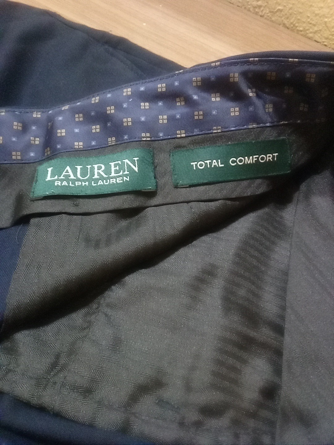 Ralph Lauren Total Comfort Trousers Navy Blue, Dress Pants, 32x30, thumbnail 2