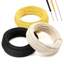 Guitar Wire Set 60FT Cloth Covered Pushback Waxed Braided Vintage Style Double